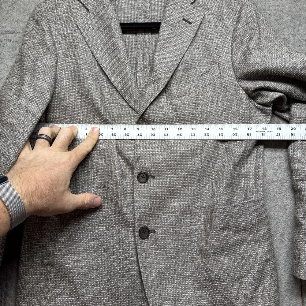 Manuel Ritz Linen Blend Blazer Mens 32R‎ Gray Unstructured Sport Coat Made Italy